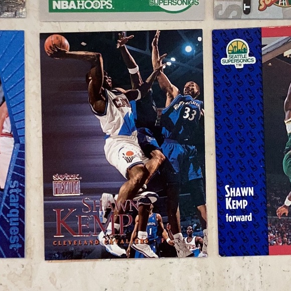 Shawn Kemp 1990 Basketball Cards Rookie NBA Hoops 279 Seattle Supersonics - Picture 4 of 16